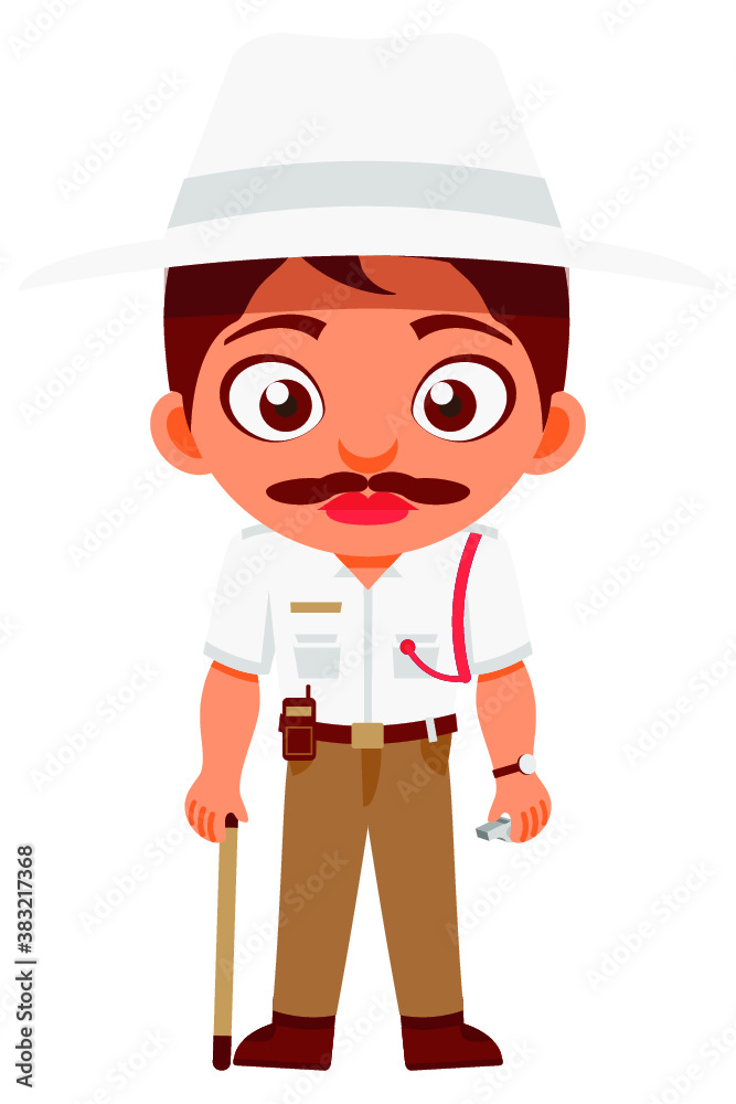 Indian, Man, Traffic Police, Constable, Indian Police Service, Government Employees & Characters Indian, Man, Traffic Police, Constable, Indian Police Service, Government Employees & Characters