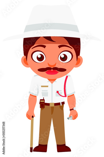 Indian, Man, Traffic Police, Constable, Indian Police Service, Government Employees & Characters