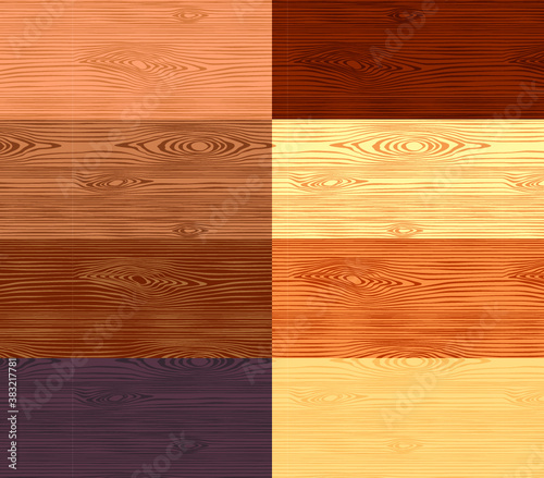 set of wood types pattern, seamless fashion pattern fabric textures, vector illustration. Design for web and mobile app.
