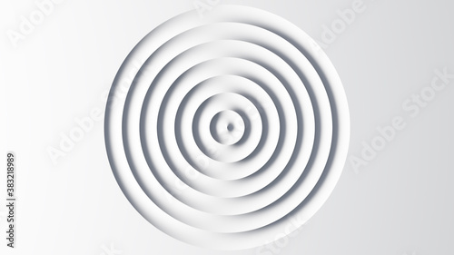Abstract template of white circular waves
