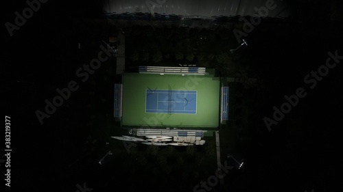 Aerial tennis court