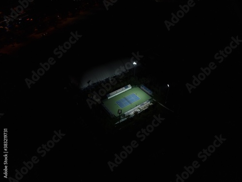 Aerial tennis court