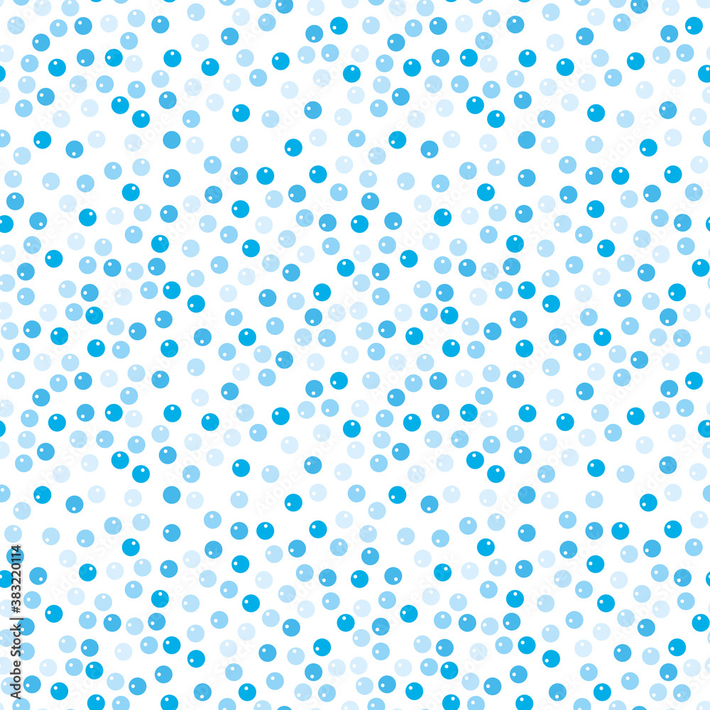 Fototapeta Blue bubbles on a white background. Vector seamless.