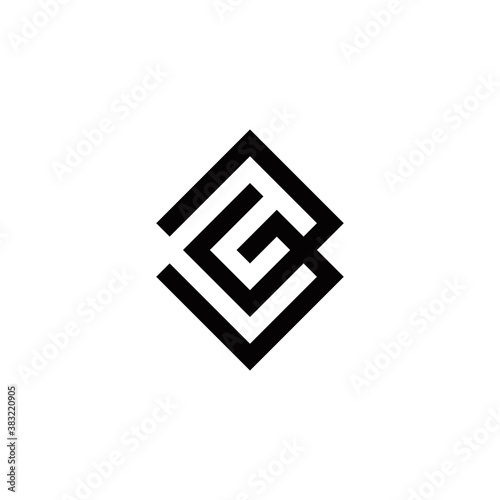 g b gb bg initial logo design vector symbol graphic idea creative