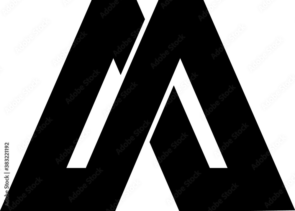 letter a in black a m icon logo vector letter a in black a m icon logo vector
