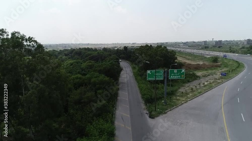  Islamabad Airport Road and Motorway Crossing Drone Raw Footage