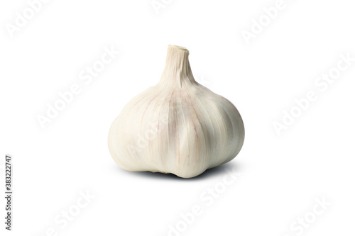 Raw fresh garlic isolated on white background