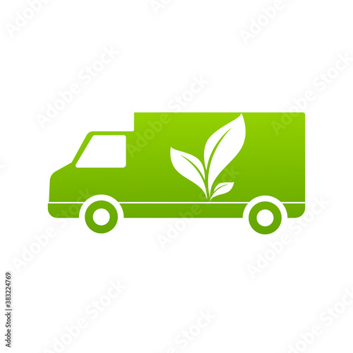 car transport eco green friendly machine vector icon