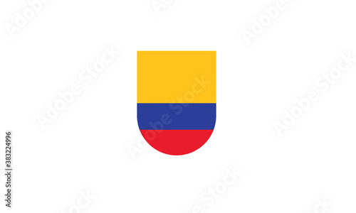 Free Download Colombia flag shield vector illustration - GFXLoad
