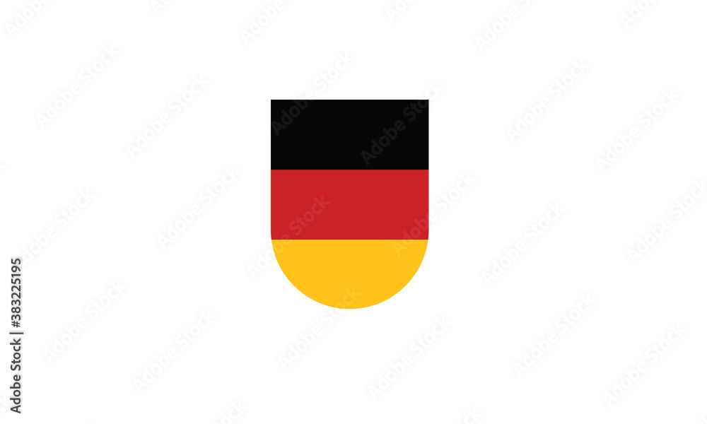 Fototapeta premium Germany flag shield vector illustration