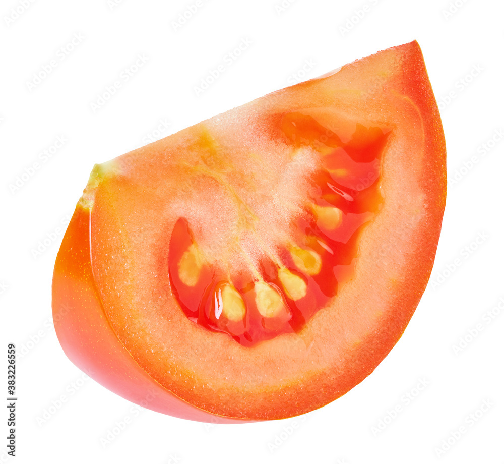 tomatoe slice on a white isolated background tomatoe slice on a white isolated background