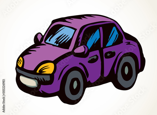 Toy Car. Vector drawing icon