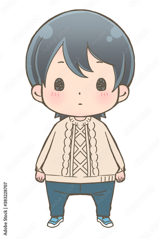 おすまし顔の男の子 おすまし顔の男の子