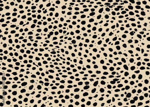 Cheetah skin pattern design. Cheetah spots print vector illustration background. Wildlife fur skin design illustration for print  web  home decor  fashion  surface  graphic design 
