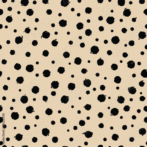 Cheetah skin seamless pattern design. Cheetah dots vector illustration background. Wildlife fur skin design illustration for print, web, home decor, fashion, surface, graphic design