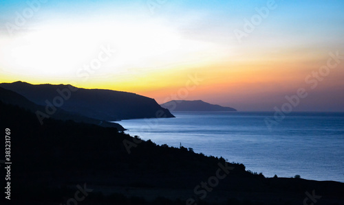 Dawn on the coast of Crimea