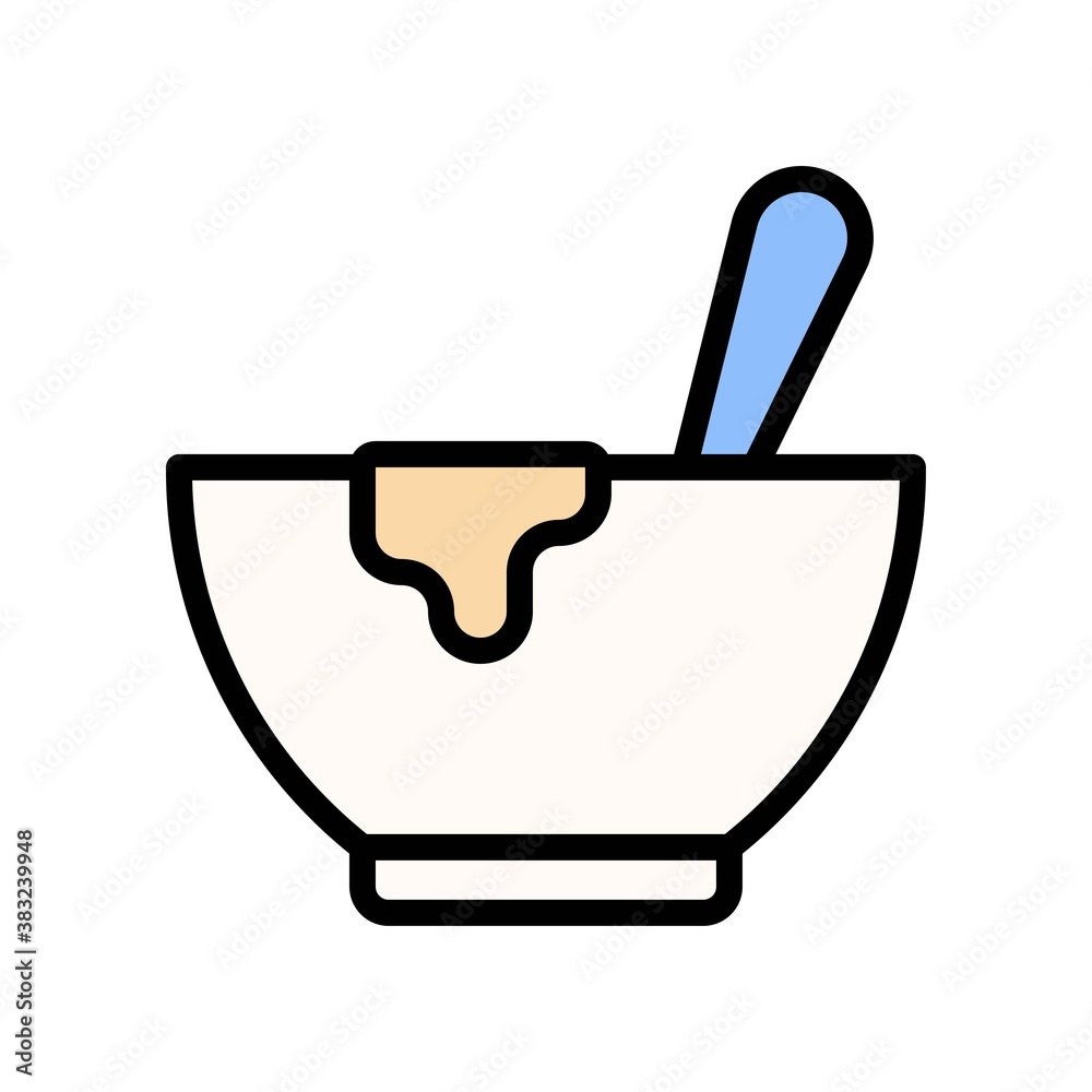 bakery shop icons related wheat bowl with spoon vectors with editable stroke, bakery shop icons related wheat bowl with spoon vectors with editable stroke,