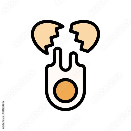 bakery shop icons related crack egg with egg white and egg yolk vectors with editable stroke,