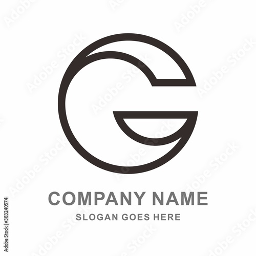 Monogram Letter G Business Company Vector Logo Design