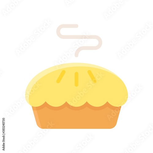 bakery shop icons related baked cup cake with cup vectors in flat style,