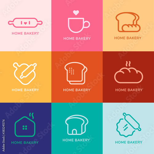 Bakery Cafe logo concept with a minimal modern clean style