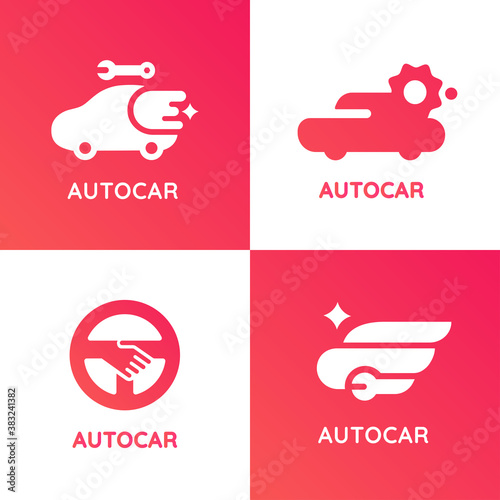 Auto car services logo concept with a modern clean style