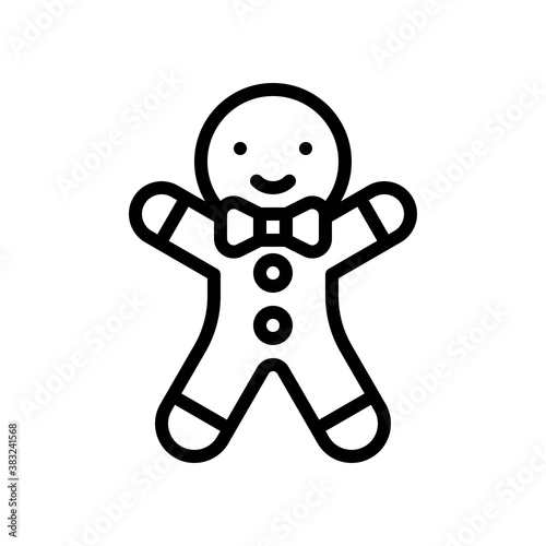 bakery shop icons related baked teddy bear cockies or biscuits vectors in lineal style,