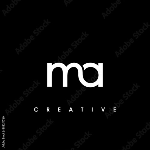 MA Letter Initial Logo Design Template Vector Illustration	

