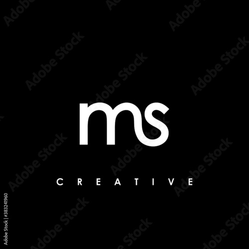 Cuadro en lienzo MS Letter Initial Logo Design Template Vector Illustration