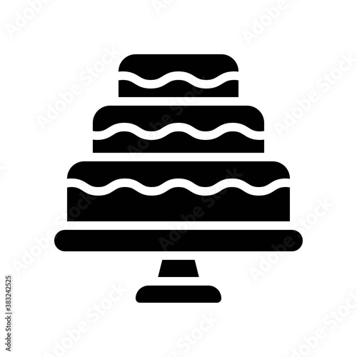 bakery shop icons related bakery cake in layers with plate vectors in solid design,