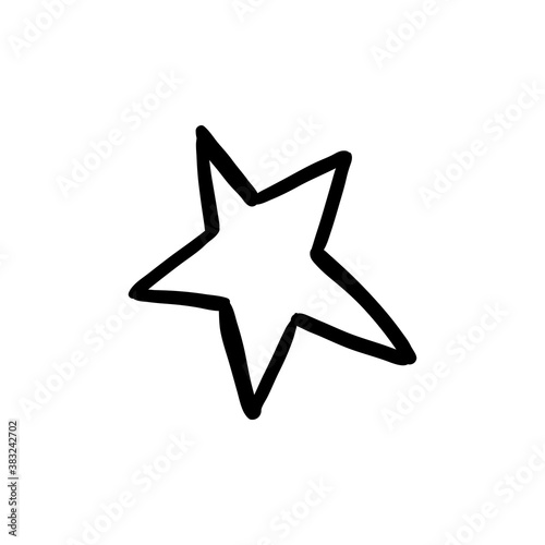 Halloween doodle star element. Isolated vector illustration for october holiday design