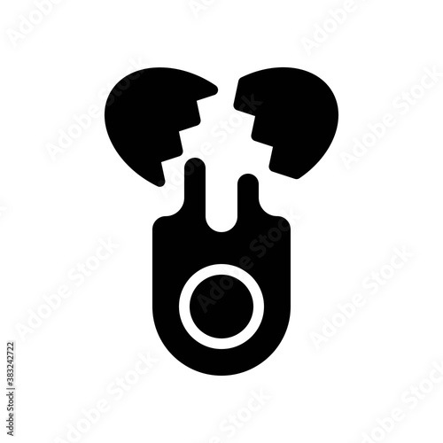 bakery shop icons related crack egg with egg white and egg yolk vectors in solid design,