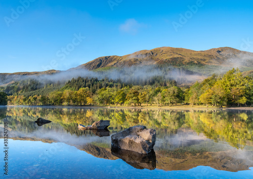 Loch Lubnaig hill reflections photo