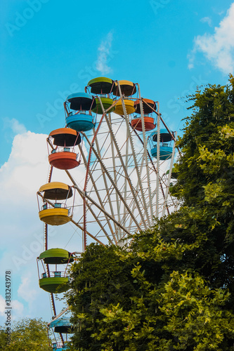 ferris wheel on a sunny day