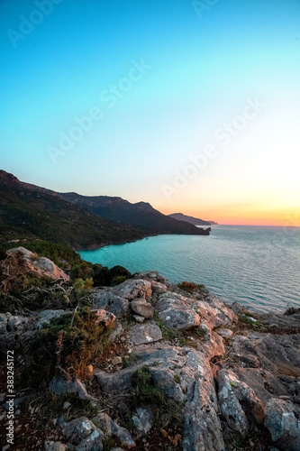 Mallorca, Island scenery, Balearic Islands, view to coastline and sea, bay