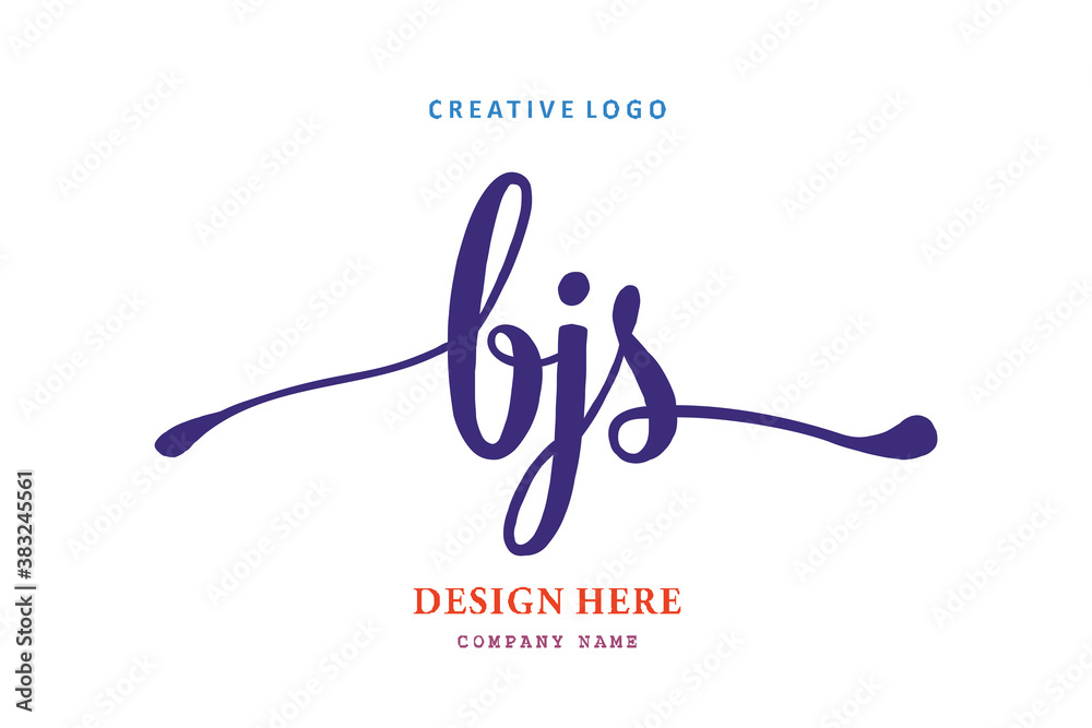 The simple BJS letter composition logo is easy to understand and authoritative The simple BJS letter composition logo is easy to understand and authoritative