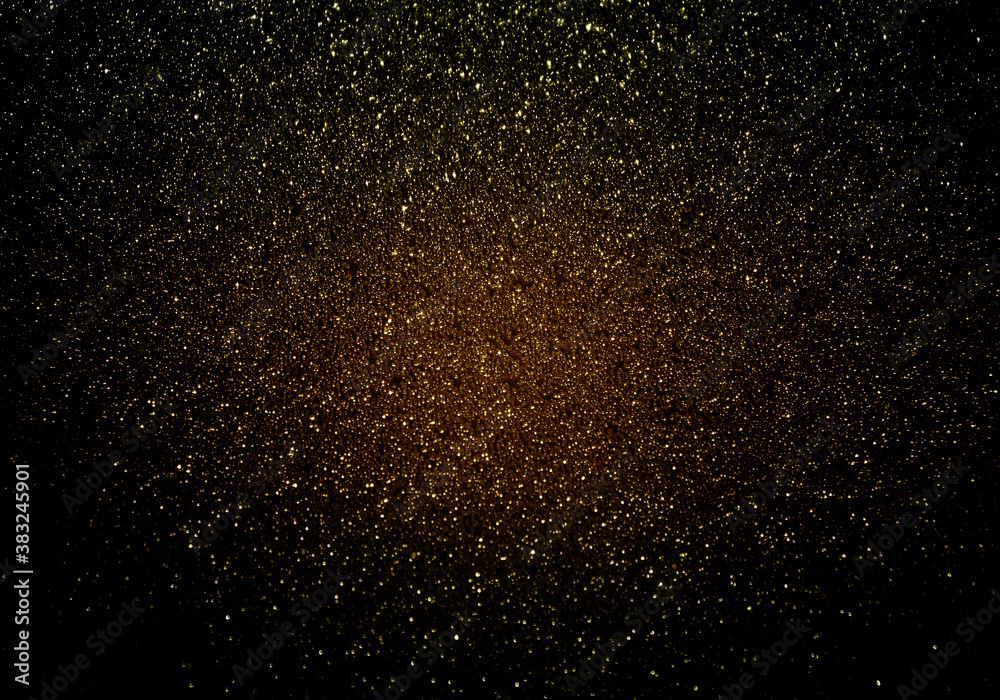 Shiny gold and black glitter texture background