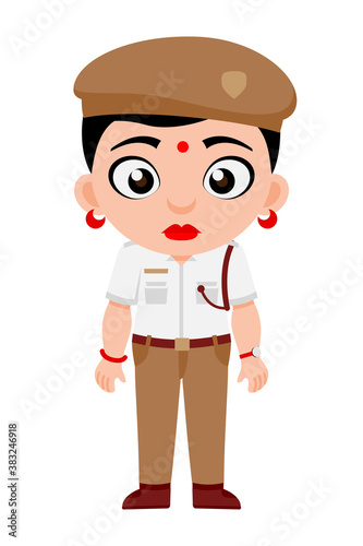 Indian, Lady, Traffic, Police, Constable & Government Employees