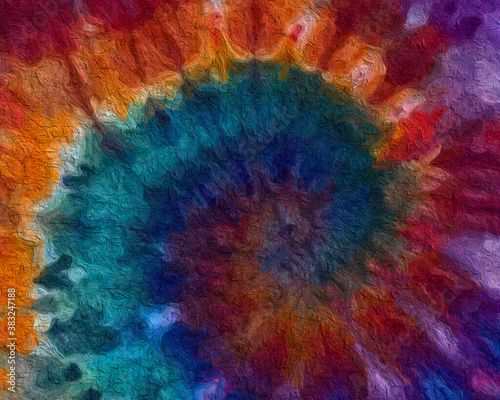 Fototapeta Naklejka Na Ścianę i Meble -  beautiful illustration abstract background tie-dye style background with grunge texture 