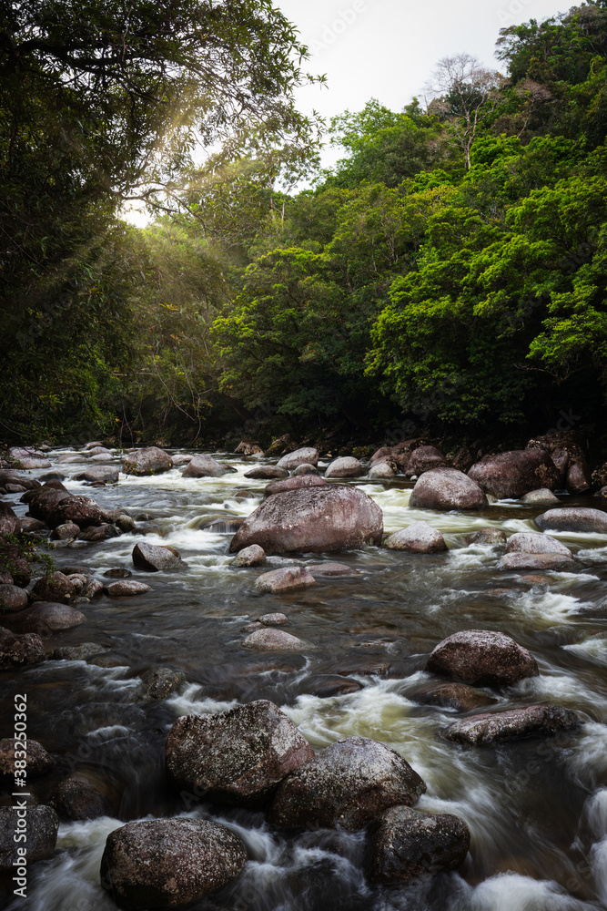 Flowing river in the forest. Flowing river in the forest.
