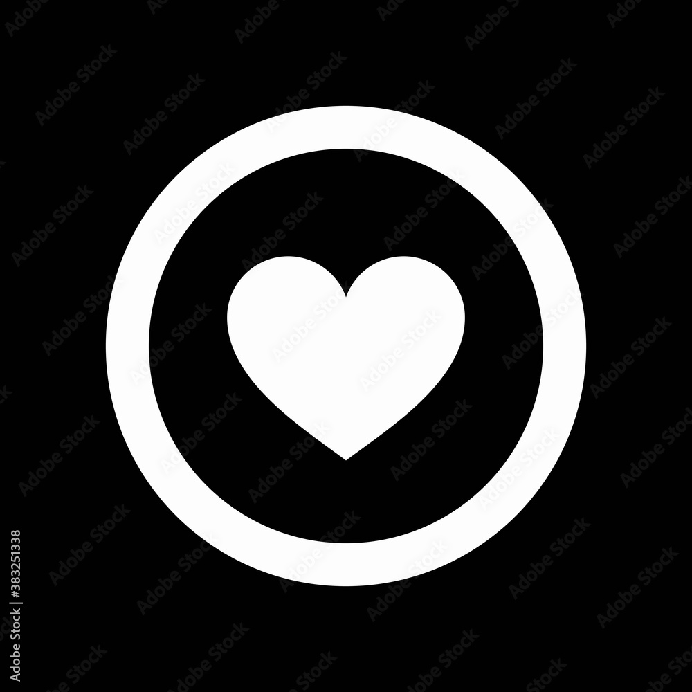 Love and favorite button vector icon. Perfect multimedia player interface button. Love and favorite button vector icon. Perfect multimedia player interface button.
