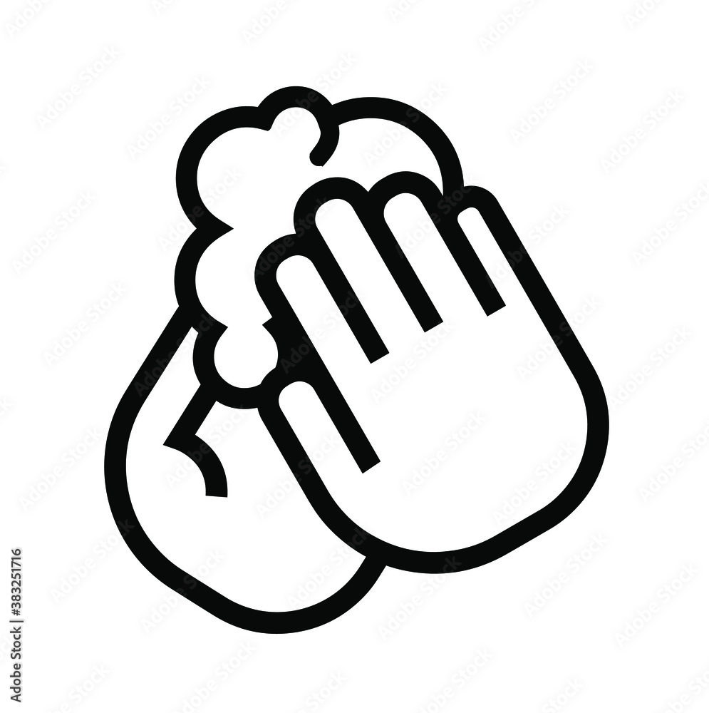 wash hand icon on white background wash hand icon on white background