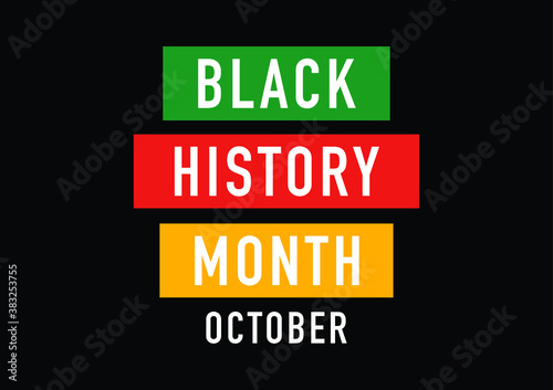 Black History Month October vector illustration