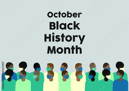 October Black history month vector illustration