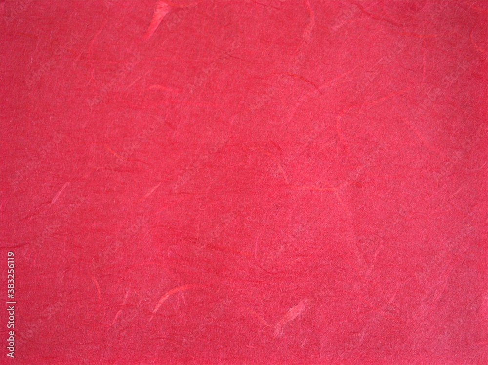 Abstract red mulberry paper texture or background ,colored paper for