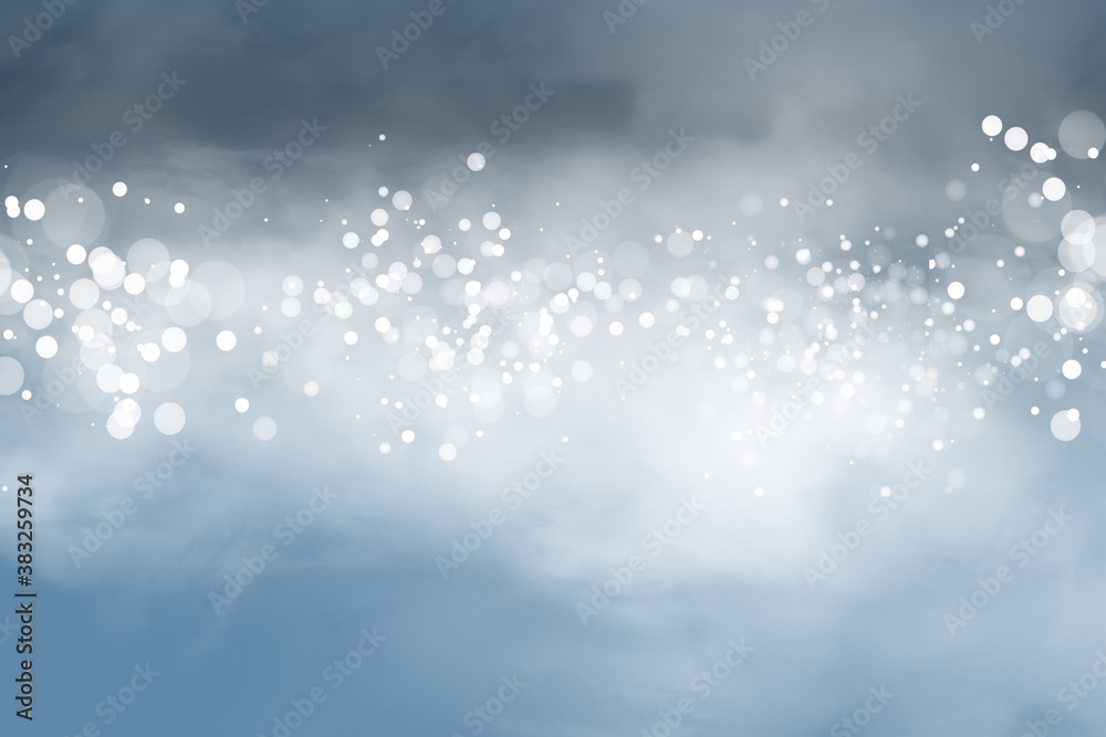Abstrakte Wolke aus umherfliegenden Partikeln in der Luft