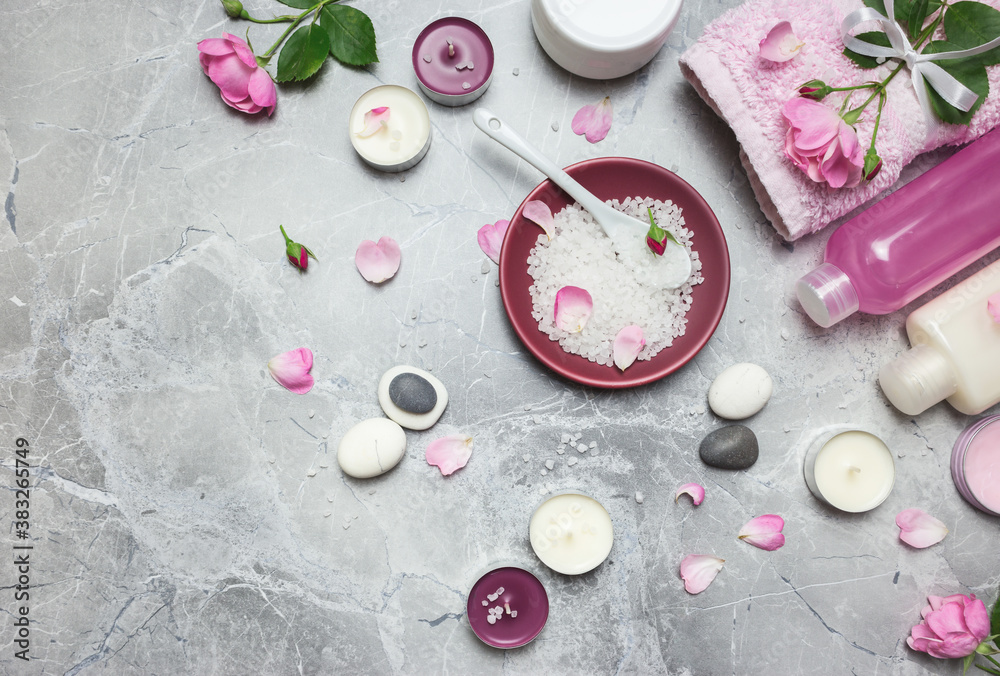 Beauty background with natural cosmetic products Beauty background with natural cosmetic products