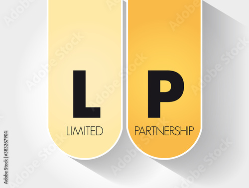 LP - Limited Partnership acronym, business concept background