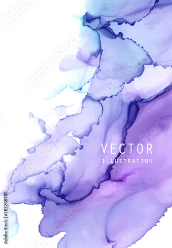 Alcohol ink vector texture. Fluid ink abstract background.