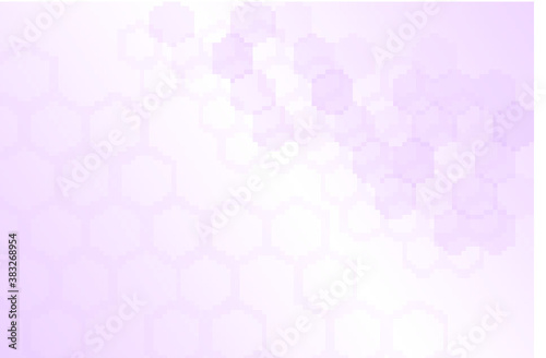 Abstract hexagon healthy symbol. Technology, molecular and science background. Soft purple color. Business vector illustration.